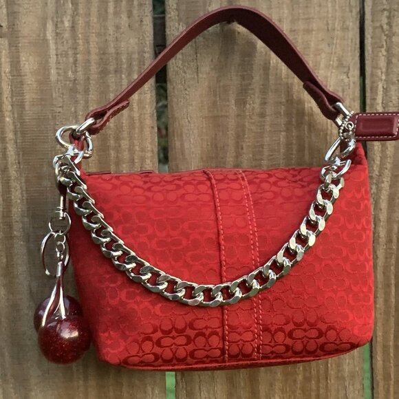 Coach Vintage Red Soho Hobo Bag - Picture 11 of 16